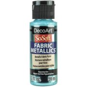 DecoArt SoSoft Fabric Metallics Paint 2oz - Aquamarine