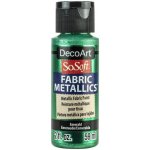 DecoArt SoSoft Fabric Metallics Paint 2oz - Emerald