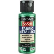 DecoArt SoSoft Fabric Metallics Paint 2oz - Emerald