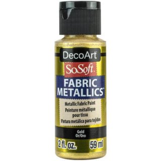 DecoArt SoSoft Fabric Metallics Paint 2oz - Gold
