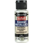 DecoArt SoSoft Fabric Metallics Paint 2oz - Pearl