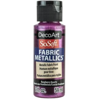 DecoArt SoSoft Fabric Metallics Paint 2oz - Raspberry Quartz