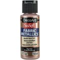 DecoArt SoSoft Fabric Metallics Paint 2oz - Rose Gold