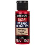 DecoArt SoSoft Fabric Metallics Paint 2oz - Ruby