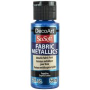 DecoArt SoSoft Fabric Metallics Paint 2oz - Sapphire
