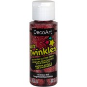 DecoArt Craft Twinkles Glitter Paint - Christmas Red