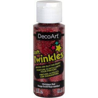 DecoArt Craft Twinkles Glitter Paint - Christmas Red
