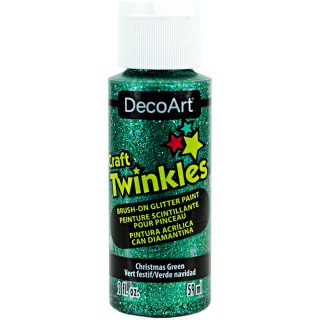 DecoArt Craft Twinkles Glitter Paint - Christmas Green
