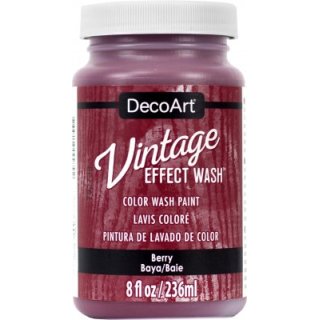 DecoArt Vintage Effect Wash 8oz - Berry