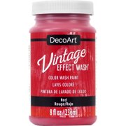DecoArt Vintage Effect Wash 8oz - Red