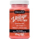DecoArt Vintage Effect Wash 8oz - Red Orange