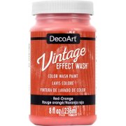 DecoArt Vintage Effect Wash 8oz - Red Orange