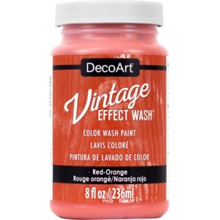 DecoArt Vintage Effect Wash 8oz - Red Orange