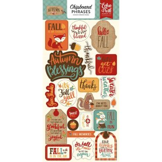 Echo Park Celebrate Autumn - Chipboard Phrases