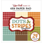 Echo Park Gingham Dots & Stripes - 6" x 6" Paper Pad