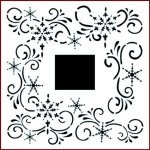 Imagination Crafts Stencil  - Snowflake Flurry Border