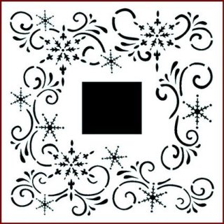 Imagination Crafts Stencil  - Snowflake Flurry Border