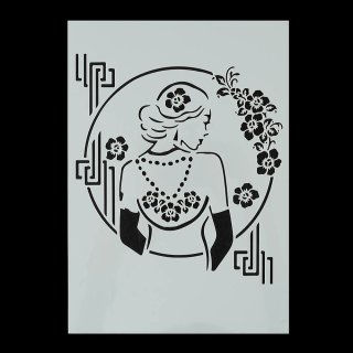 Imagination Crafts A4 Art Stencil - Pearl Lady