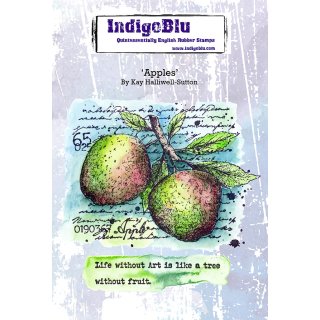IndigoBlu A6 Red Rubber Stamp - Apples