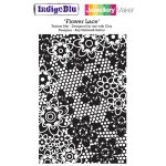 IndigoBlu A6 Red Rubber Stamp - Flower Lace