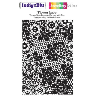 IndigoBlu A6 Red Rubber Stamp - Flower Lace