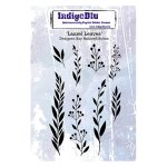 IndigoBlu A6 Red Rubber Stamp - Laurel Leaves