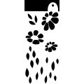 IndigoBlu 6x3 inch Stencil - Ditsy Floral