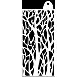 IndigoBlu 6x3 inch Stencil - Squiggly Tree