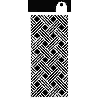 IndigoBlu 6x3 inch Stencil - Basket Weave