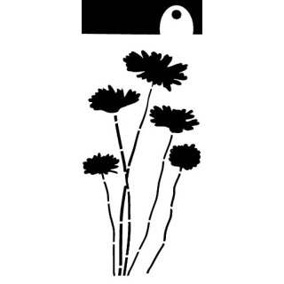 IndigoBlu 6x3 inch Stencil - Daisies