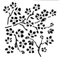 IndigoBlu 6x6 inch Stencil - Cherry Blossom