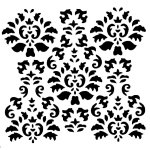 IndigoBlu 6x6 inch Stencil - Damaged Damask