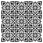IndigoBlu 6x6 inch Stencil - Flowery Pete