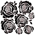 IndigoBlu 6x6 inch Stencil - Roses
