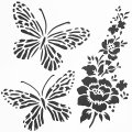 IndigoBlu 6x6 inch Stencil - Wild Butterflies