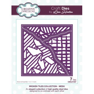Lisa Horton Craft Dies - Broken Tiles Collection - Mesh