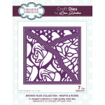 Lisa Horton Craft Dies - Broken Tiles Collection - Hearts & Roses