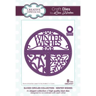 Lisa Horton Craft Dies - Sliced Circles Collection - Winter Wishes