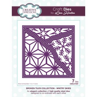 Lisa Horton Craft Dies - Broken Tiles Collection - Wintry Skies