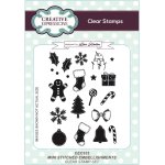 Lisa Horton A6 Clear Stamp Set - Mini Stitched Embellishments