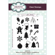Lisa Horton A6 Clear Stamp Set - Mini Stitched Embellishments