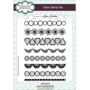 Lisa Horton A5 Clear Stamp Set - Art Borders
