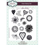 Lisa Horton A5 Clear Stamp Set - Art Elements