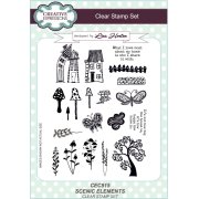Lisa Horton A5 Clear Stamp Set - Scenic Elements