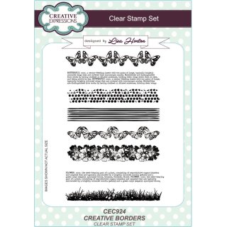 Lisa Horton A5 Clear Stamp Set - Creative Borders