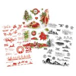 Simple Stories Simple Vintage Christmas Clear Stickers 3 sheet pack