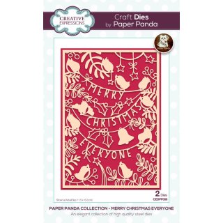 Paper Panda Craft Die - Merry Christmas Everyone