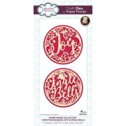 Paper Panda Craft Die - Christmas Baubles Joy & Jingle Bells