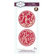 Paper Panda Craft Die - Christmas Baubles Noel & Be Merry