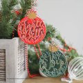 Paper Panda Craft Die - Christmas Baubles Joy & Jingle Bells
